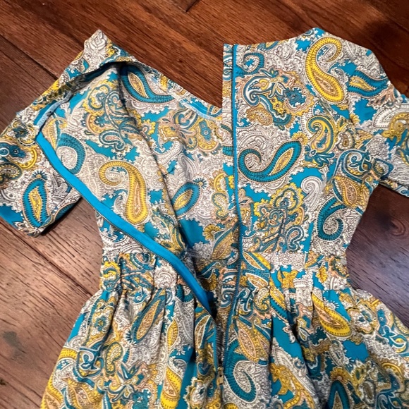 H&M PAISLEY BOHO MINI DRESS, SIZE US 4, PAISLEY PRINT - Picture 9 of 11